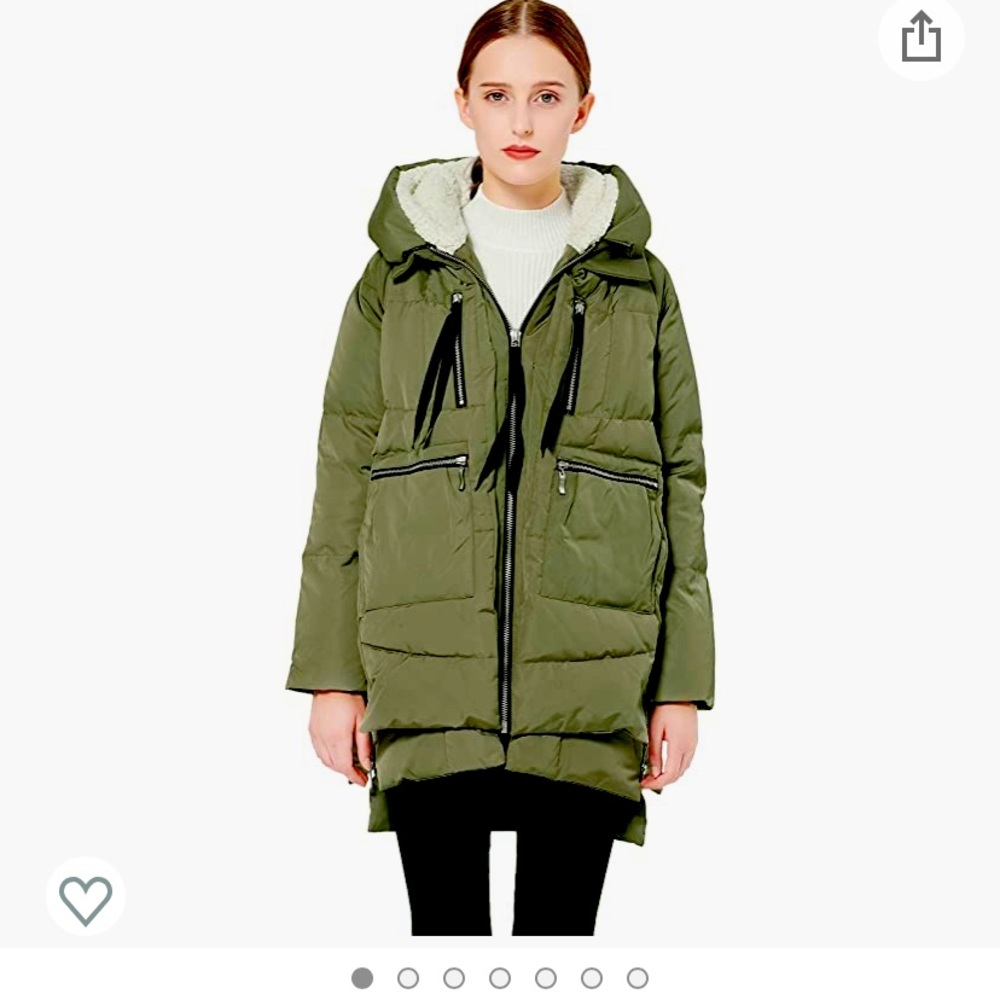 Nearly new parka olive green